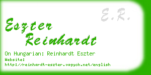 eszter reinhardt business card